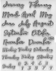 Silikon-Stempel Bujo / Kalender Monate