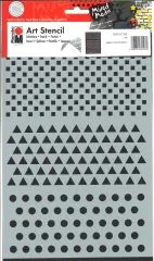 Marabu Art Stencil Schablone - Basic Combination