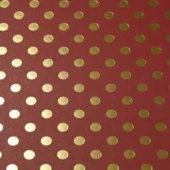 Scrapbookingpapier Gold Foil Dots - ziegelrot