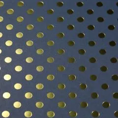 Scrapbookingpapier Gold Foil Dots - jeansblau