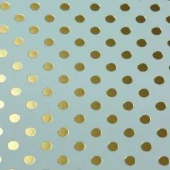 Scrapbookingpapier Gold Foil Dots - mintgrn