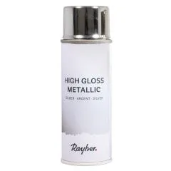 Rayher High Gloss Metallic Spray silber