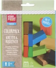 Colorpack Kneten & Radieren gelb, rot, blau, gr�n, braun, schwarz