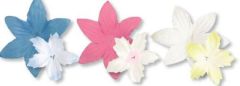 Heyda Deko Blumen ca. 80 Stück pink/weiß