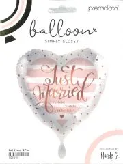 Folienballon Just married - Verliebt, verlobt, verheiratet