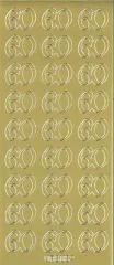 Stickerbogen 60 23x10cm gold