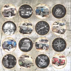 Craft&You Vintage Man Scrapbooking single paper 12x12 - Motiv 07