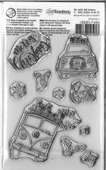CraftEmotions clearstamps A6 - x-mass cars 1 Carla Creaties (08-19)