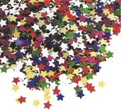 Aluflitter Sterne klein ca. 0,5 - 1 cm multicolor