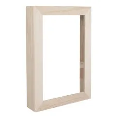 Holz-Rahmen mit Acrylglas, mittelbraun Din A4