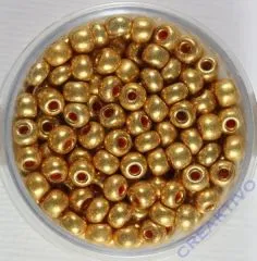 Pracht Rocailles metallic 4,5mm 17g gold