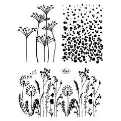 Silikon-Stempel Hintergrund Wiese