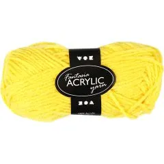 Fantasia Polyacryl Garn, L 80 m, yellow, 50g