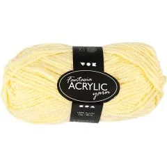 Fantasia Polyacryl Garn, L 80 m, light yellow, 50g