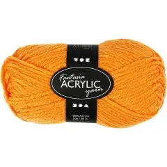 Fantasia Polyacryl Garn, L 80 m, neon orange, 50g