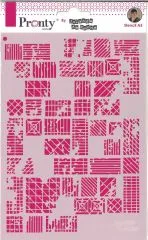 Pronty Mask Stencil A5 - Lines and squares