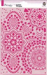 Pronty Mask Stencil A4 - Mandala background