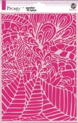 Pronty Mask Stencil A4 - Background leafy