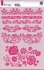 Pronty Mask Stencil A4 - Barok borders