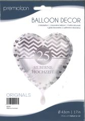 Folienballon Silberne Hochzeit