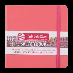 Talens Art Creation Sketch Book 12x12cm coral red