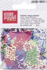 Aluflitter Happy Birthday ca. 2 - 3 mm multicolor