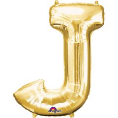 Folien-Ballon J gold 86cm