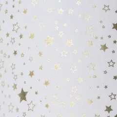 Transparentpapier Sternenglanz Rolle 50 x 70 cm - Motiv A Sterne gold