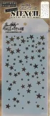 Tim Holtz Layered Stencil 4.125X8.5 - Falling Stars