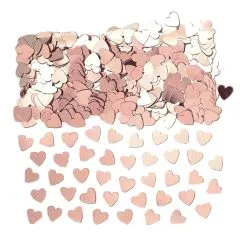 Confetti Hearts Rose Gold Foil 14 g