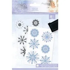 Glittering Snowflakes Clear Stamps by Crafters Companion
