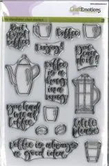 Clearstamps A5 Handletter - Coffee please