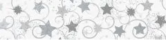 Transparentpapier Weihnachten Rolle 50 x 70 cm - Motiv A Sterne silber