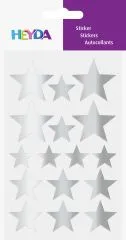 Sticker Sterne silber