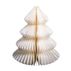 Papier-Ornament Baum creme