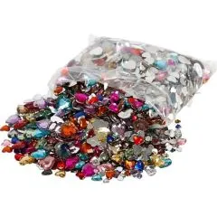 Acryl-Strass Herzen 6,10 und 14mm 2520 St�ck