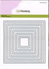 Stanzen Quadrate mit Muschelrand