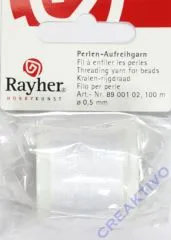 Rayher Perlenaufreihgarn  0,5mm 100m wei