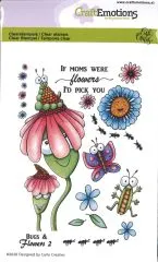 Clear Stamps A6 - Bugs & Flowers 2