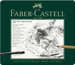 Pitt Charcoal Set, 24er Metalletui