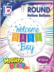 Folienballon Welcome Baby Boy