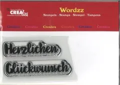 Crealies Silikonstempel Herzlichen Gl�ckwunsch