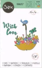 Sizzix Thinlits Stanze Set 11PK - Flowers in Umbrella