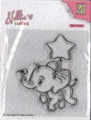 Nellies Choice Clearstamp - Christmas Cuties - Elefant