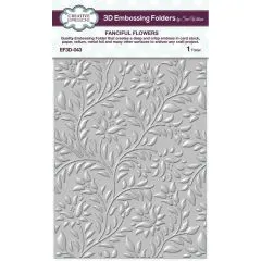 Creative Expressions 3D Embossing Folder 5.75X7.5 - Fanciful Flowers