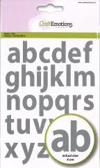 CraftEmotions Stanze - Kleinbuchstaben basic 4cm