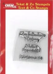 Crealies Clearstamp Texte 5 - Pr�fung / geschafft / Gut gemacht