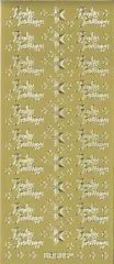 Sticker Frohe Festtage gold
