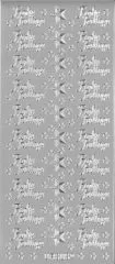 Sticker Frohe Festtage silber