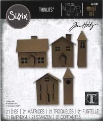 Sizzix Thinlits Stanze Set 21PK - Paper Village #2 by Tim Holtz